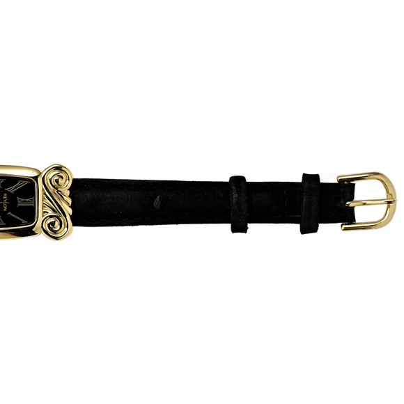 Revlon Vintage 1990s Ladies Tank Watch Scroll Design Gold Plated Ladies Watch main image 7